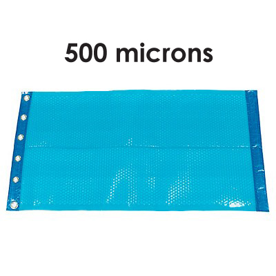 Bache à bulles bordée 2 côtés Bleu 500 microns