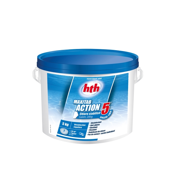 Chlore hth Maxitab Action 5 Special Liner - 10 Kg