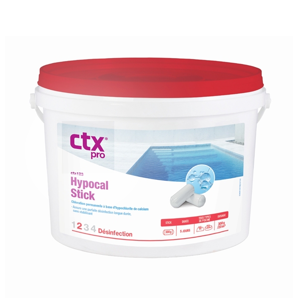 Chlore non stabilisé Hypocal Stick CTX-123 - 9,6KG